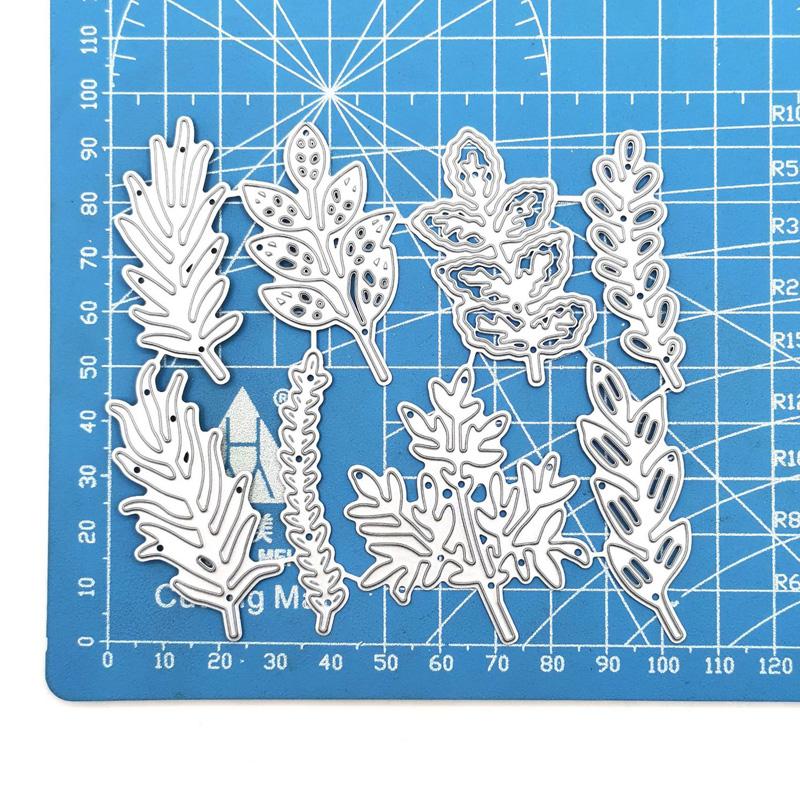 Metal Cutting Dies Eight Leaves Combined Pattern Cut DIY Scrapbooking Paper Craft Embossing Knife Mould Blade Punch Die