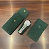 Velvets Watch Travel Bag with Button Closure Secure Storage Pocket for Watches Jewelry Container for Men and Women