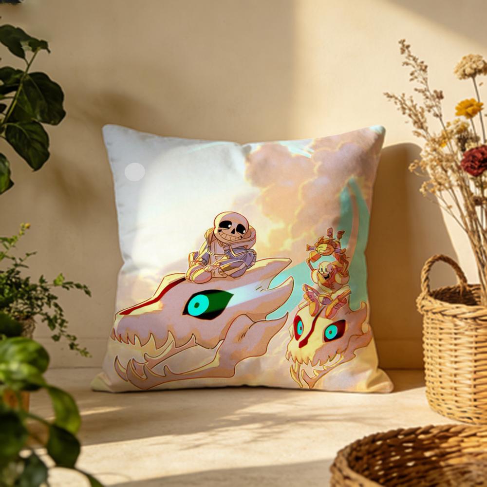 Stylish UUndertaleer Cushion Cover Versatile DoubleSided Pillow Case Fit for Sofa Bed Car Daily Decor
