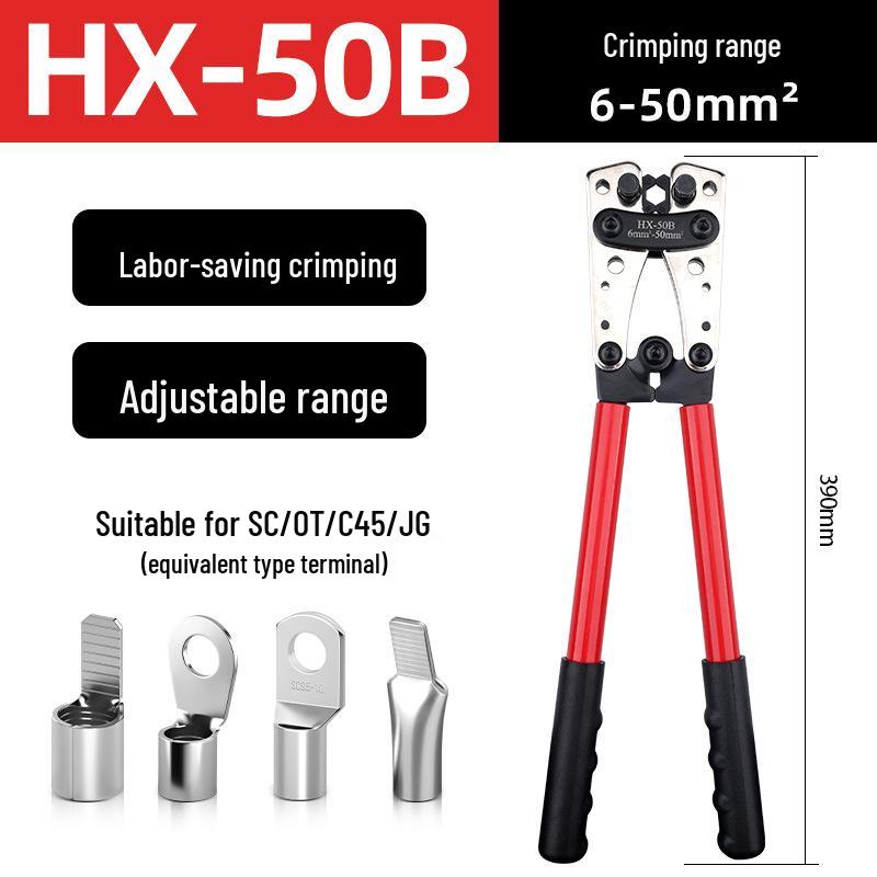 HX-50B Copper Lug Wire Crimping Pliers for SC/JG/UT/OT Terminals