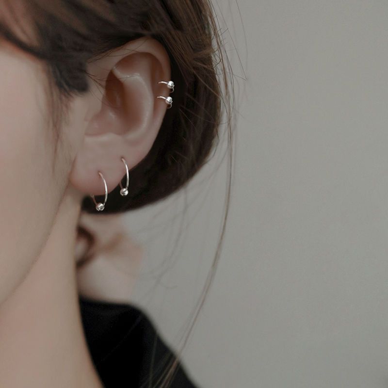 before Sleep ~ Simple Bracelet Earrings Ins Style Pierced-Ear-Caring Ear Studs Female Elegant Socialite Ear Clip Anti-Allergic Earrings Female