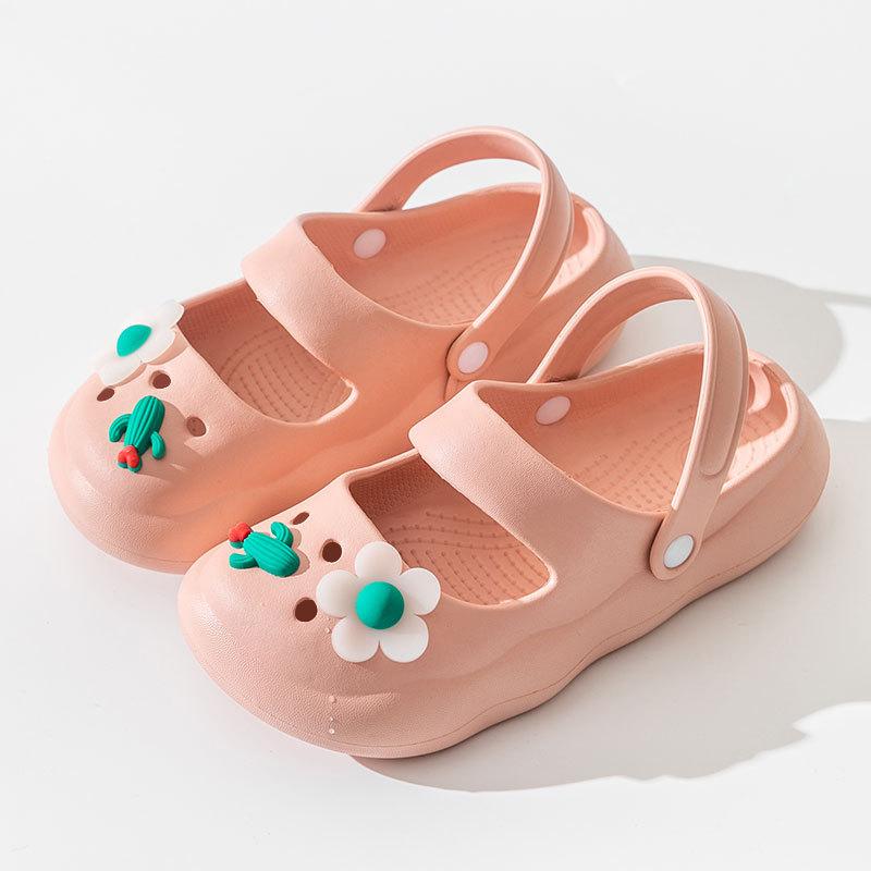 Modne Urocze DIY Letnie Kapcie Damskie Modne Drewniaki Miękkie EVA Lekkie Buty Ogrodowe Dziewczęce Domowe Uliczne Klapki Sandały na Platformie