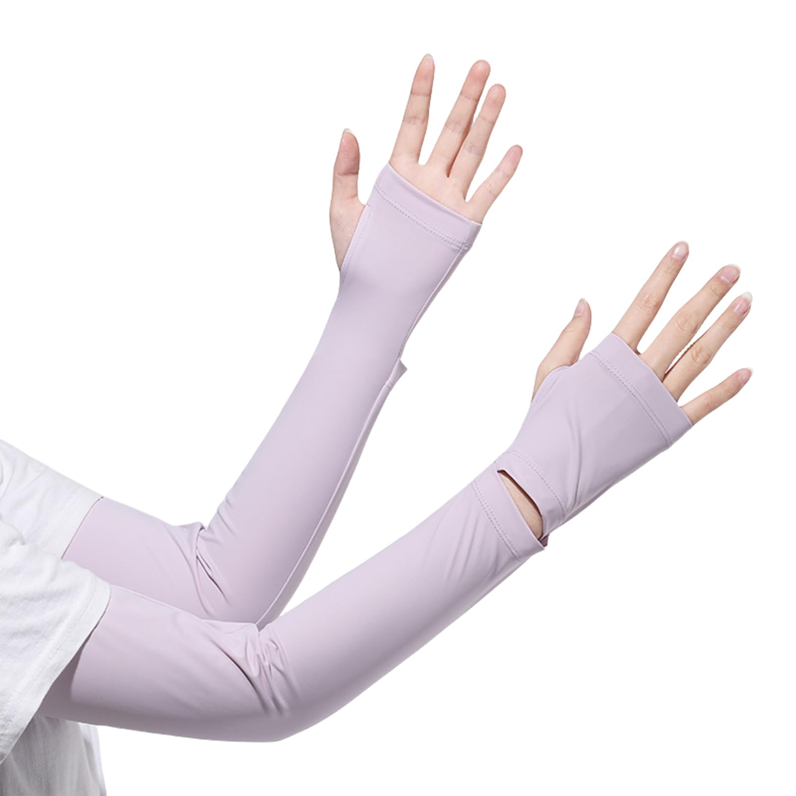 

Рукава для прохлады на прохладную руку, регулируемые, длинные, потные, быстросохнущие, от солнца, от солнечных ожогов, УФ, для улицы, [UBesuto] Женские, С сенсорным экраном, Рукава, Лето, Ширина, Длина, фиолетовый