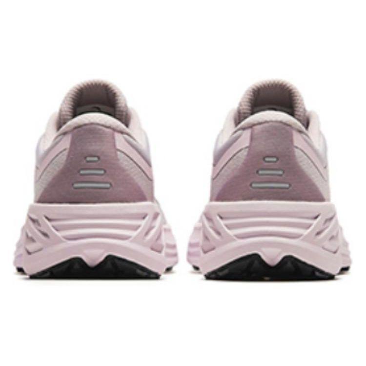 Anta Round Toe Lace-Up Shock Absorbing Wear-Resistant Low-Top Running Shoes Women sneaker Pink Gray 122415531-3