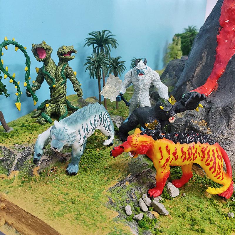 Simulation Of Western Mythological Beasts, Dryads, Ice Monsters, Gorillas, Ice Crystal Tigers, Lava Tigers, Model Ornament Toys