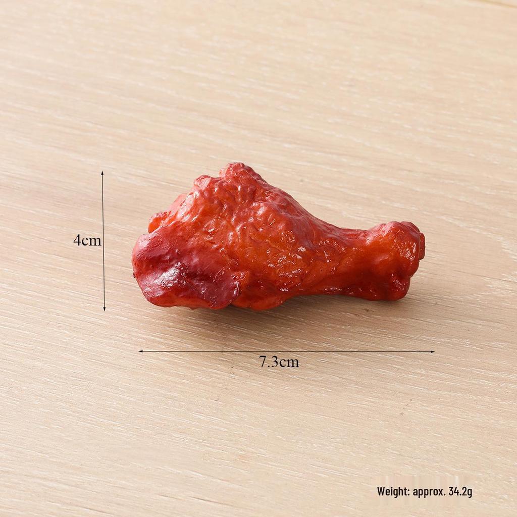 PVC Fried Chicken & Cola Keychain - Play Food Model Including Drumsticks, Wings, Nuggets