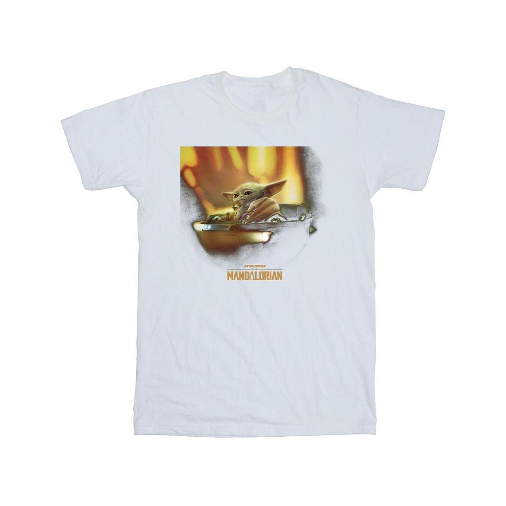 Star Wars Mens The Mandalorian Grogu Painted T-Shirt