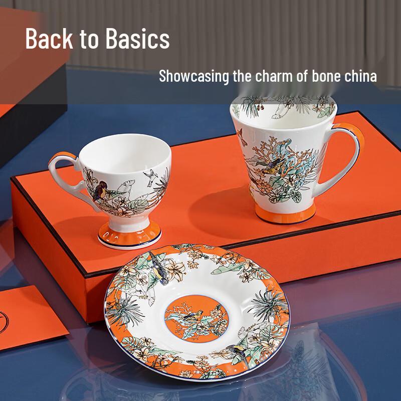 

YOYI Bird Song Stream Bone China Mug & Saucer Set
