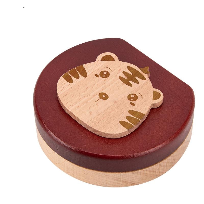 Wooden Baby Kids Tooth Storage Box Tooth Wood Box Organizer Milk Teeth Wood Storage Collecting Teeth Umbilical Cord Box