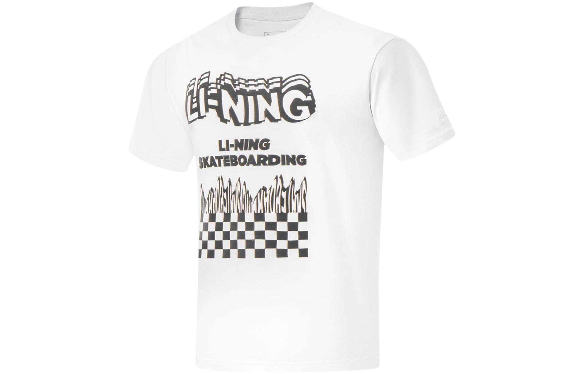 Li Ning Short Sleeved T Shirts Unisex Standard White AHST097-2 XL