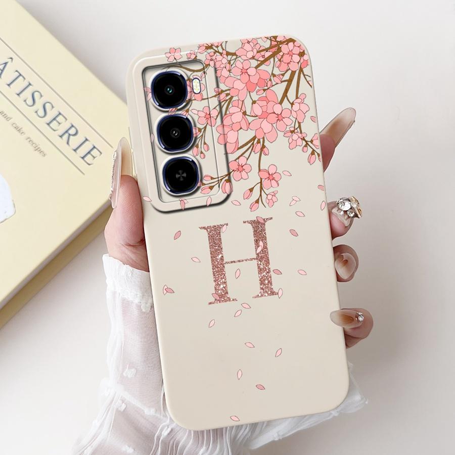 For itel City 100 Case City 100 Cover Soft Silicone Jelly Matte flower Letter Painted Shell for Itel City100 Phone Funda 6.75''