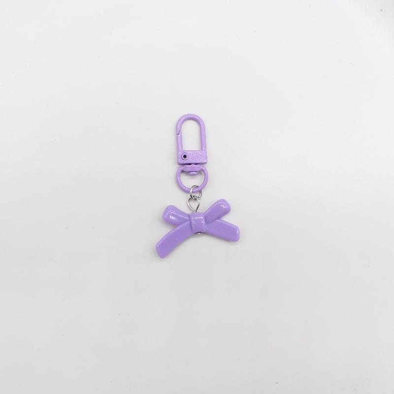 Colorful Bow Keychain & Earphone Pendant for Girls' Bags