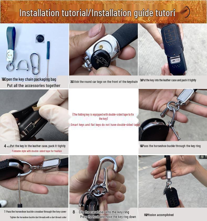 Genuine Leather Key Cover for Ford Edge/Explorer