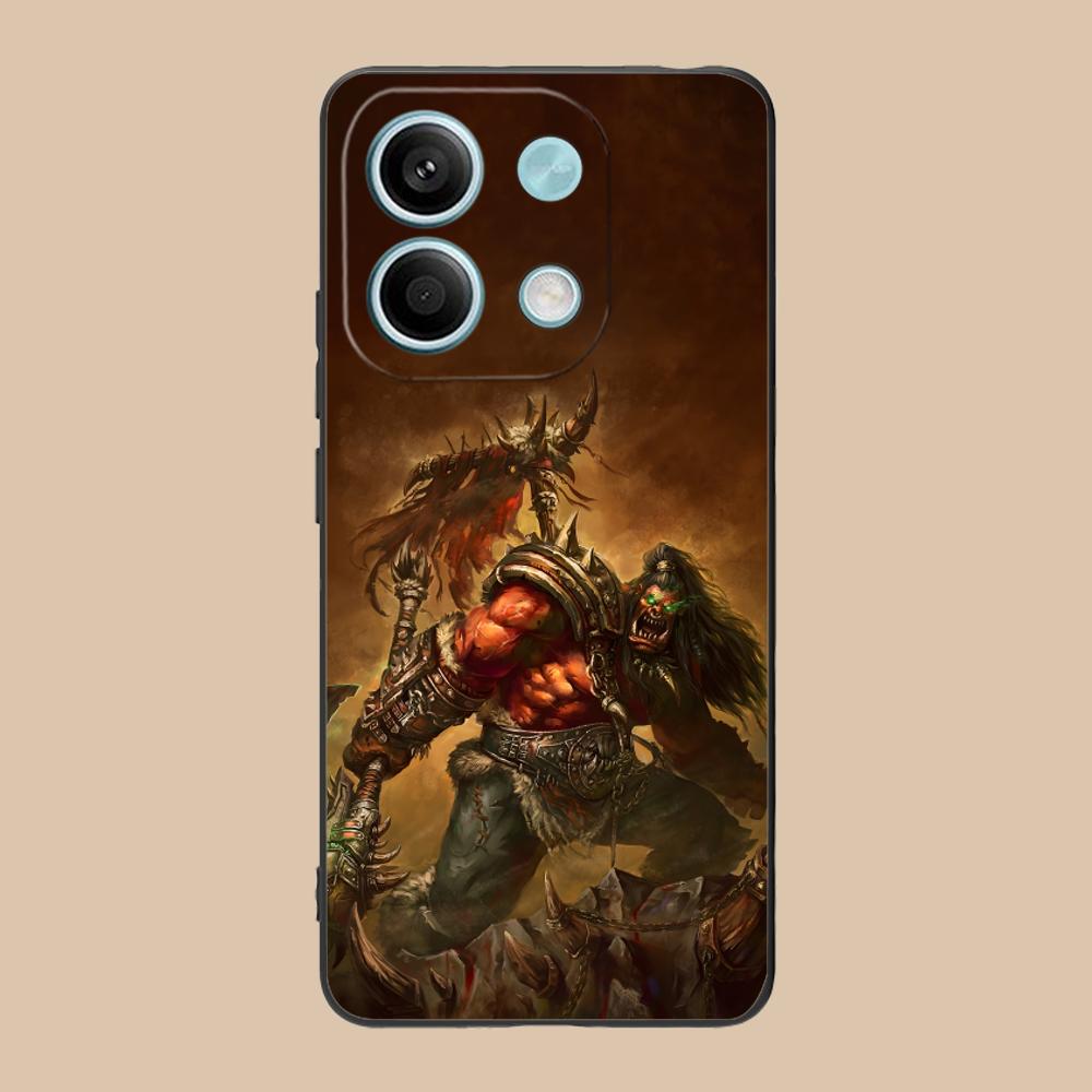 WOW Game Fashion Phone Case for Xiaomi POCO M6 M5 M4 M3 X7 X6 X5 X4 X3 F6 F5 F4 Pro GT 5G Black Cover Smartphone Cellphones