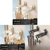 Aluminum Wall Mount Kitchen Hooks With Strong Suction For Utensil Storage