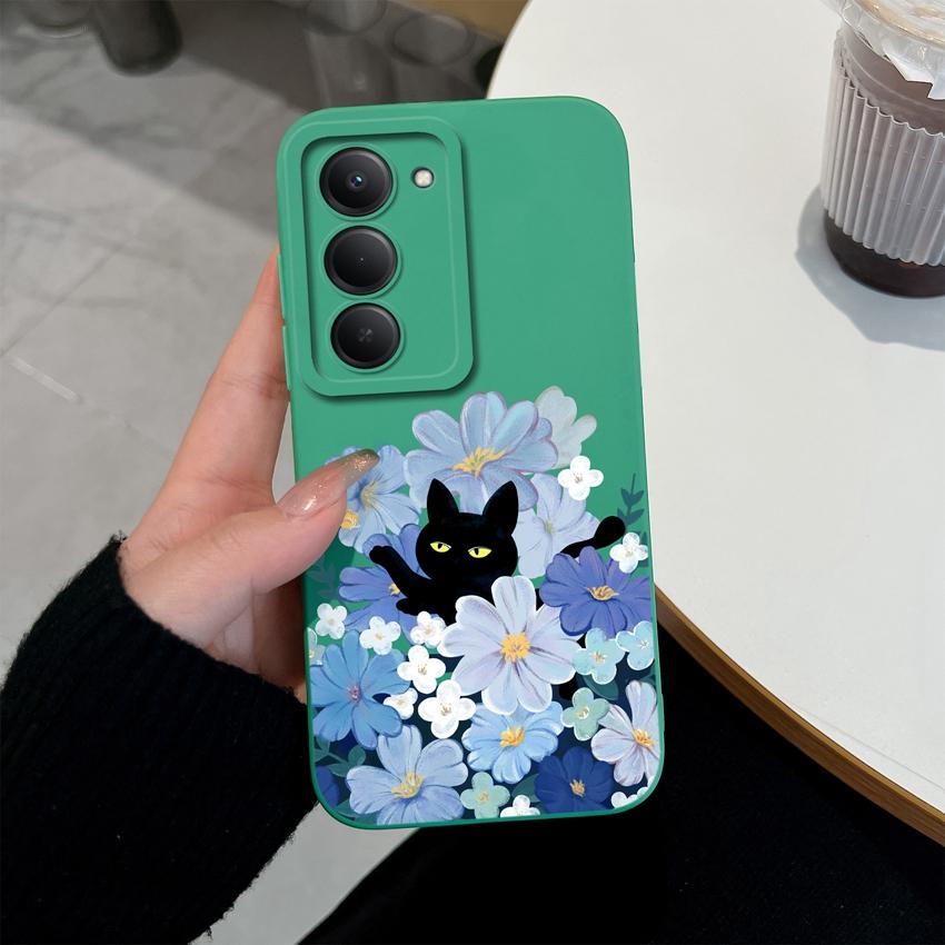 Premium Protective Case For Redmi 15 10 11 15C 12C 10C Note 14 Pro Plus 14S Beautiful Brown Leaf Patterns Liquid Silicone Phone Cover For Redmi Casing