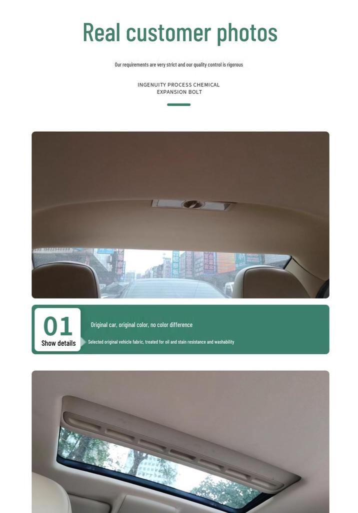 Roof Liner Fabric for Great Wall Haval H6, Fengjun 5 M4, H3/H5, C30, C50 Interiors