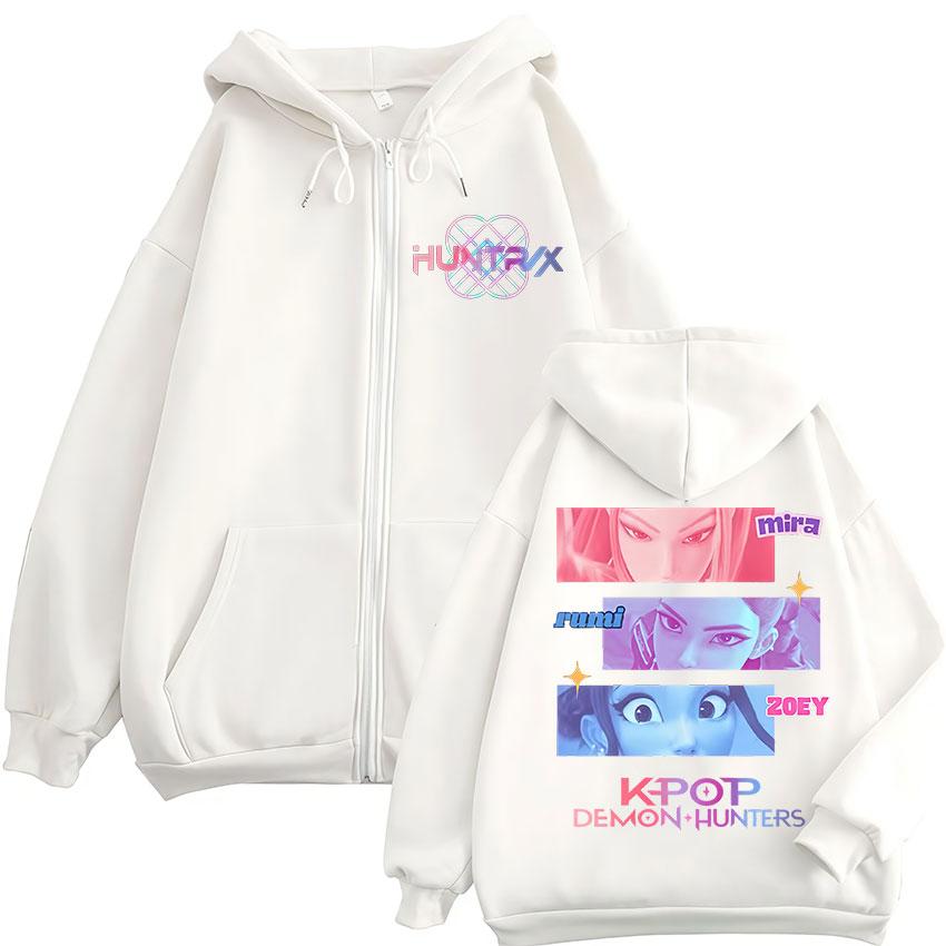 K-pop Łowcy Demonów Film Bluza Rozpinana Mężczyźni Kobiety Moda Wysoka Jakość Bluza Polarowa Bluza Retro Oversize Rozpinana Bluza z Kapturem