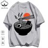 Steaming Lamian Noodles T Shirt Unisex Summer All-Match Tee O-Neck Fashion Short Sleeve Cotton Loose Unisex Colour T-Shirts