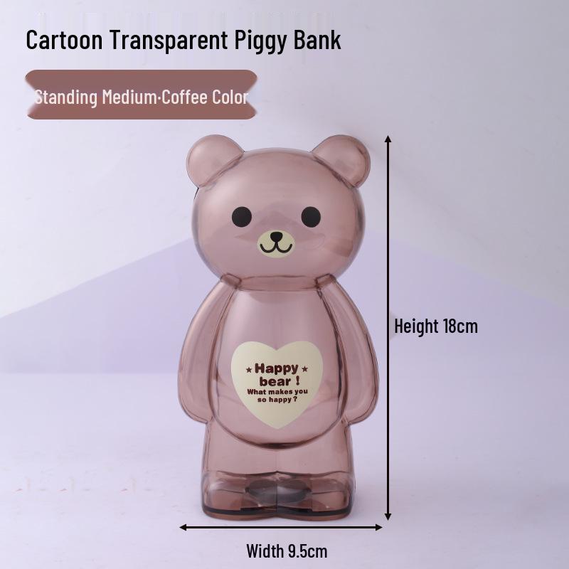 Clear Bear Coin Bank & Candy Jar for Kids' Birthdays