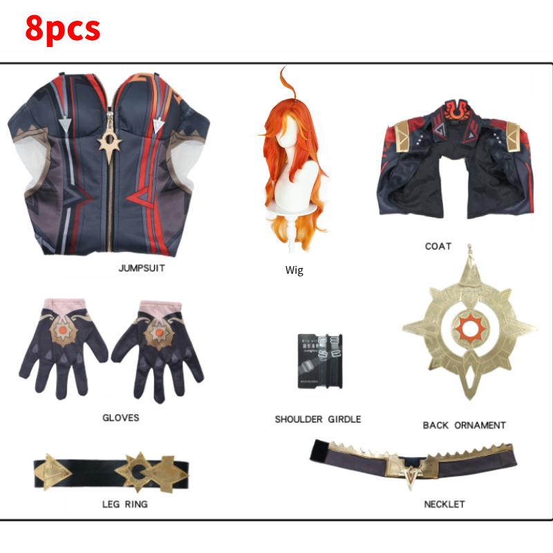 Mavuika Genshin Impact Pyro Archon Cosplay Costume Anime Game Role Party Play