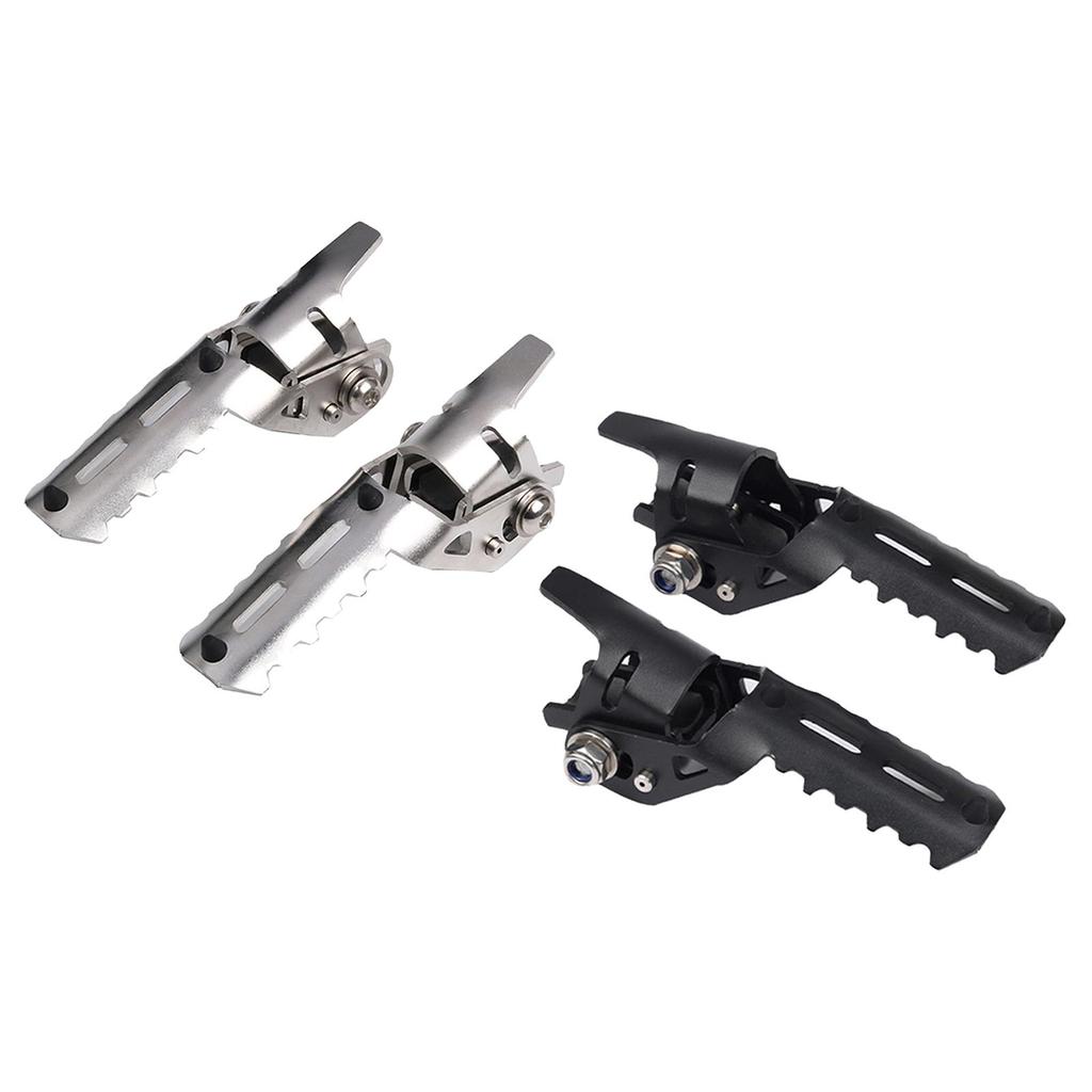2Pcs Motorcycle Engine Guard Highway Footpegs Folding Footrests Clamps Stainless Steel Easy to Use Wear Resistant Accessories