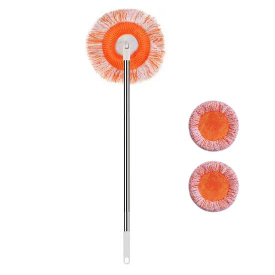 Bathroom Corner Cleaning Mop 360 Degree Rotating Stainless Steel Cleaning Mop Wet Dry Bathtub Surface Cleaning Mop
