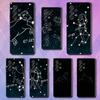 Constellation Zodiac Signs Luxury Black Phone Case For Samsung Galaxy S23 S24 S25 Ultra S22 Plus S21