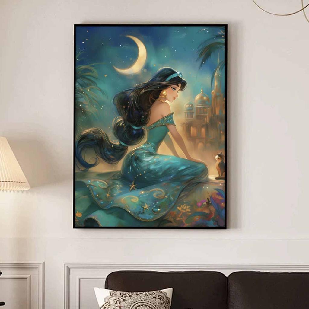 5D Diy Diamond Painting The Princess Under The Moonlight Full Drill Rhinestones Mosaic Embroidery Handmade Products Home Decor Gift