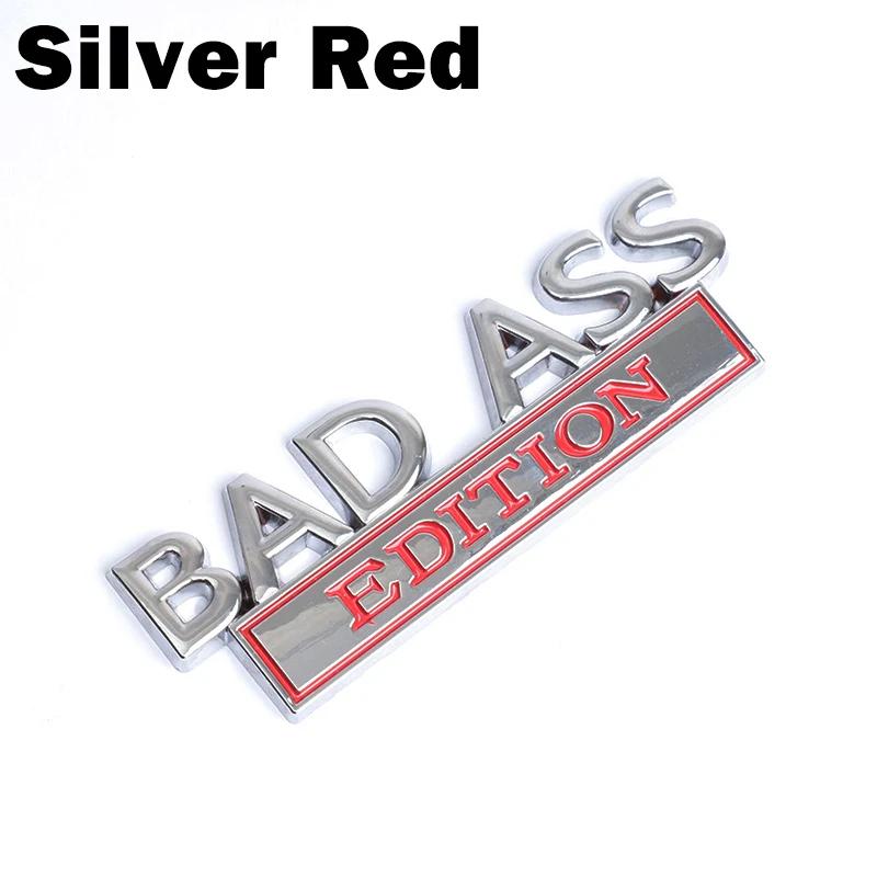 New Car Styling 3D Bad Ass Edition Metal Chrome Zinc Alloy Adhesive Emblem Decorative Badge Funny Decal Auto Accessory