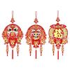 Vietnamese New Year Hangable Ornament 2025 Spring Festival Blessing Tassel Ornament Lucky Character Pendants Holiday Home