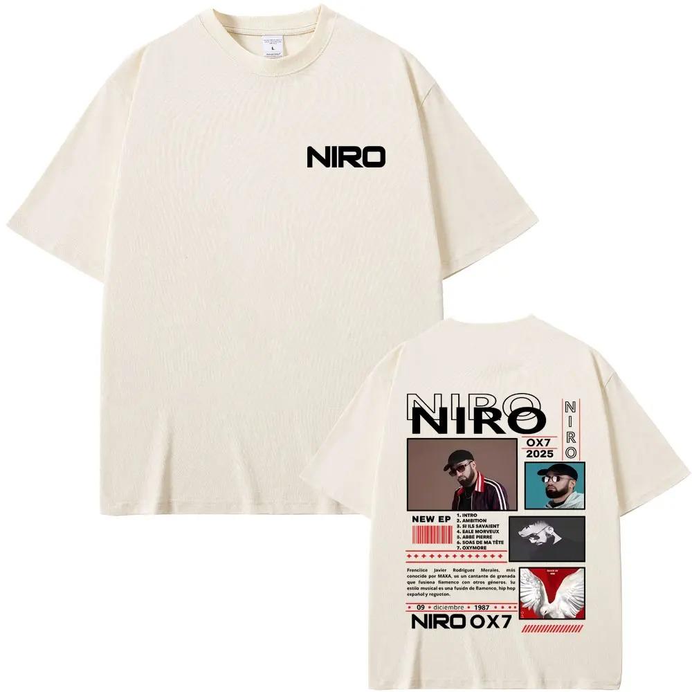 Hot Rapper Niro OX7 Album Graphic Tshirt Unisex Unisex Casual Cotton Vintage Male Hip Hop Fashion Pop Music Tshirts Streetwear
