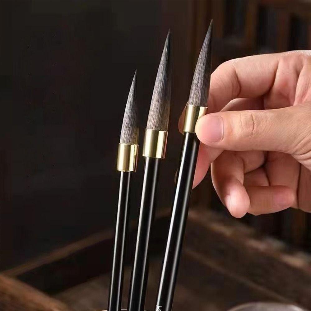 Wolf Hair Chinese Calligraphy Brush Oil Watercolor Art Paint Brush Scriptures Writing Brush  Class