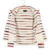 CHANEL Domestic regular P64262K60201 cashmere stripe knit jacket tops 38 off whiteUsed