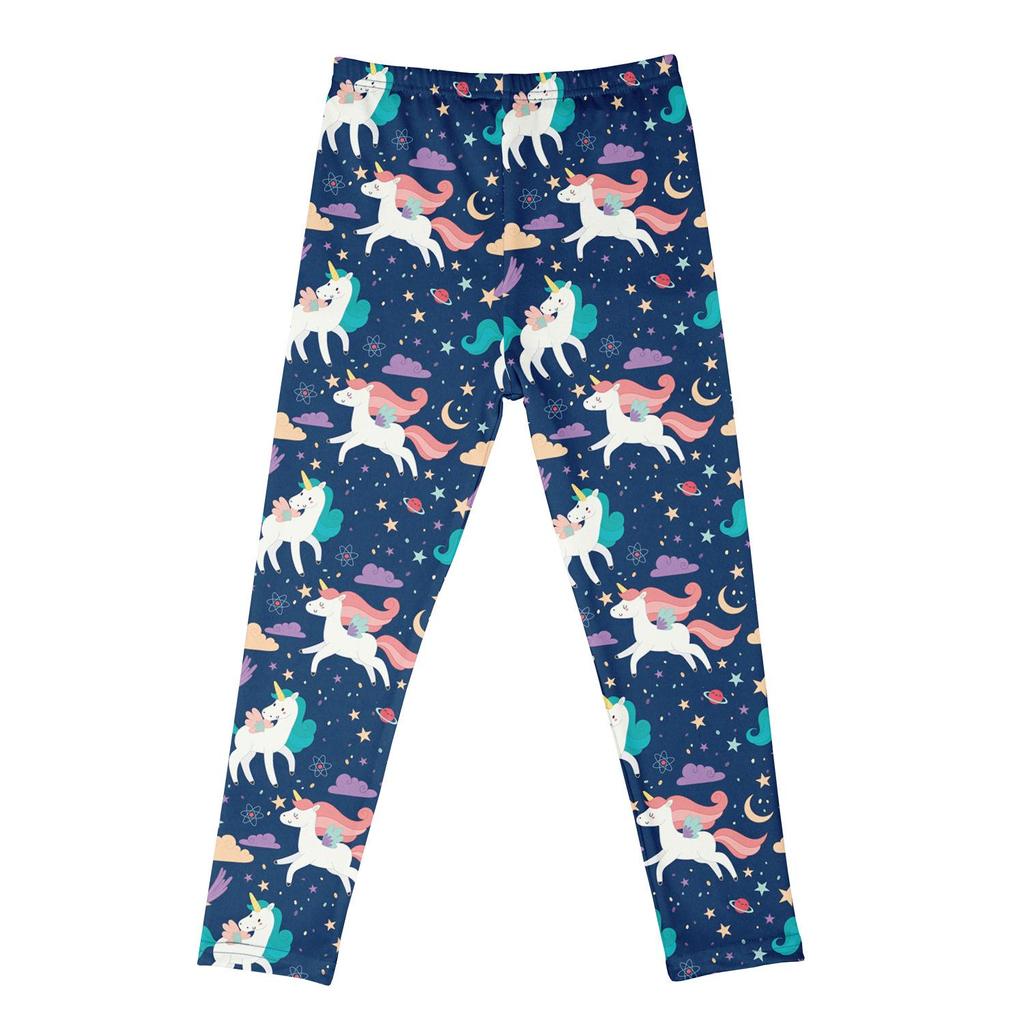 Girls' Cute Cartoon Print Sports Leggings - Stretchy and Stylish Tights
