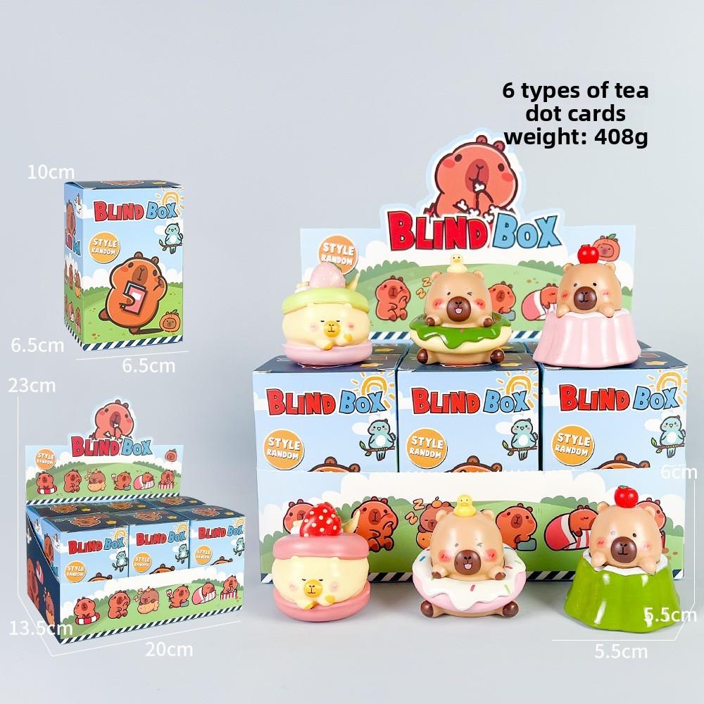 Capybara Pvc Anime Blind Box Collectible Figurine Giftgiving Display Purposes