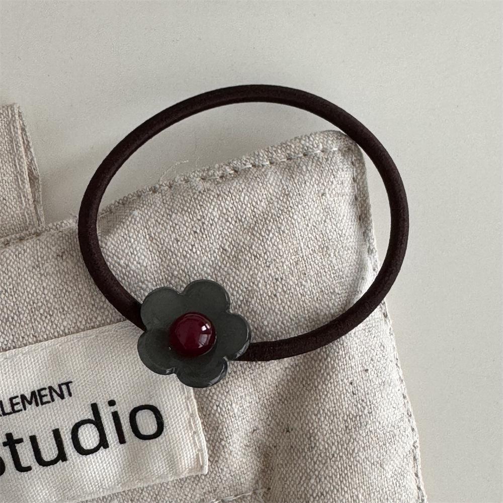 Korean Floral Color-Block Elastic Hair Tie Headband