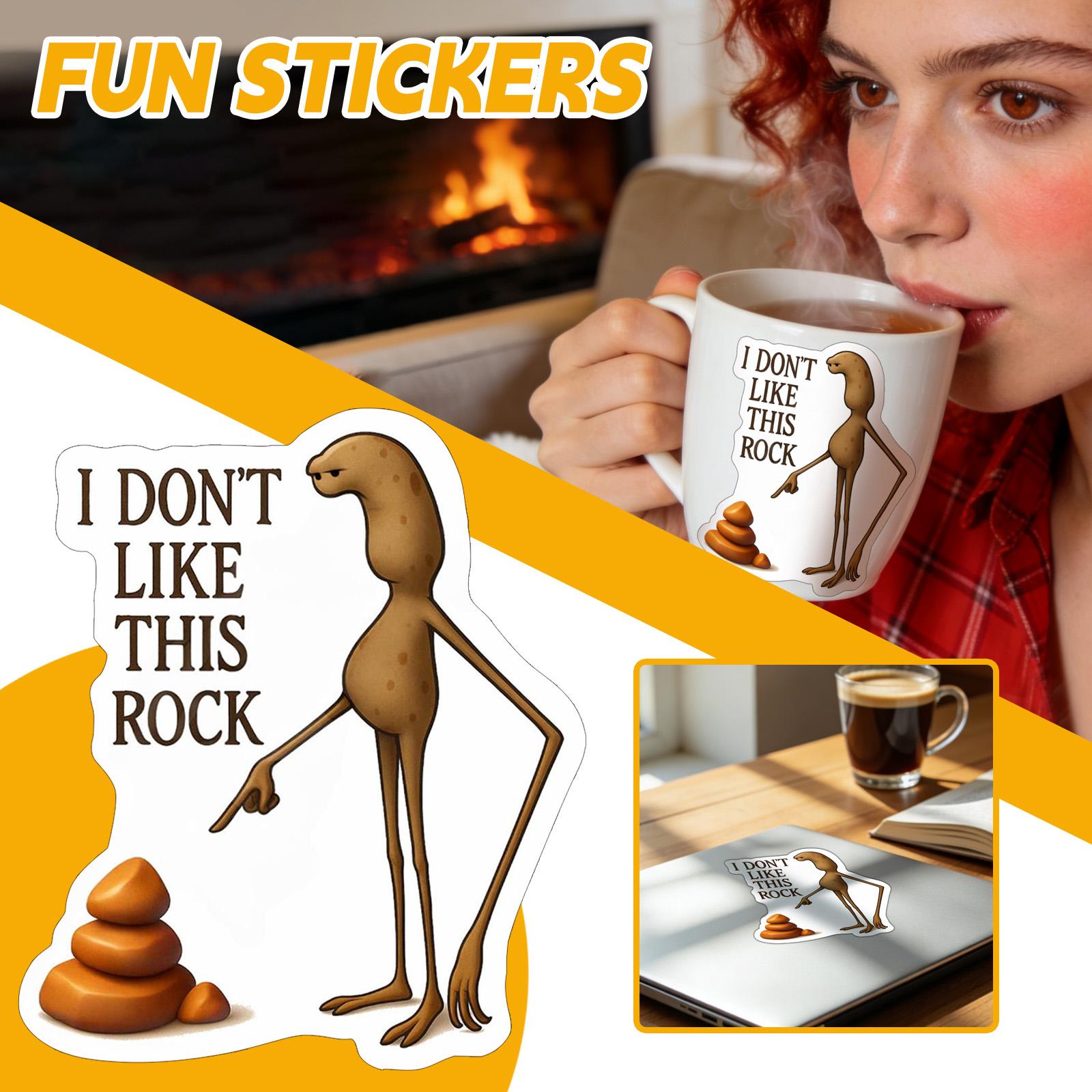 10 Funny Stickers, Character Peripheral Stickers, Car Window Stickers, Cup Stickers, And Cheerful Stickers one size белый