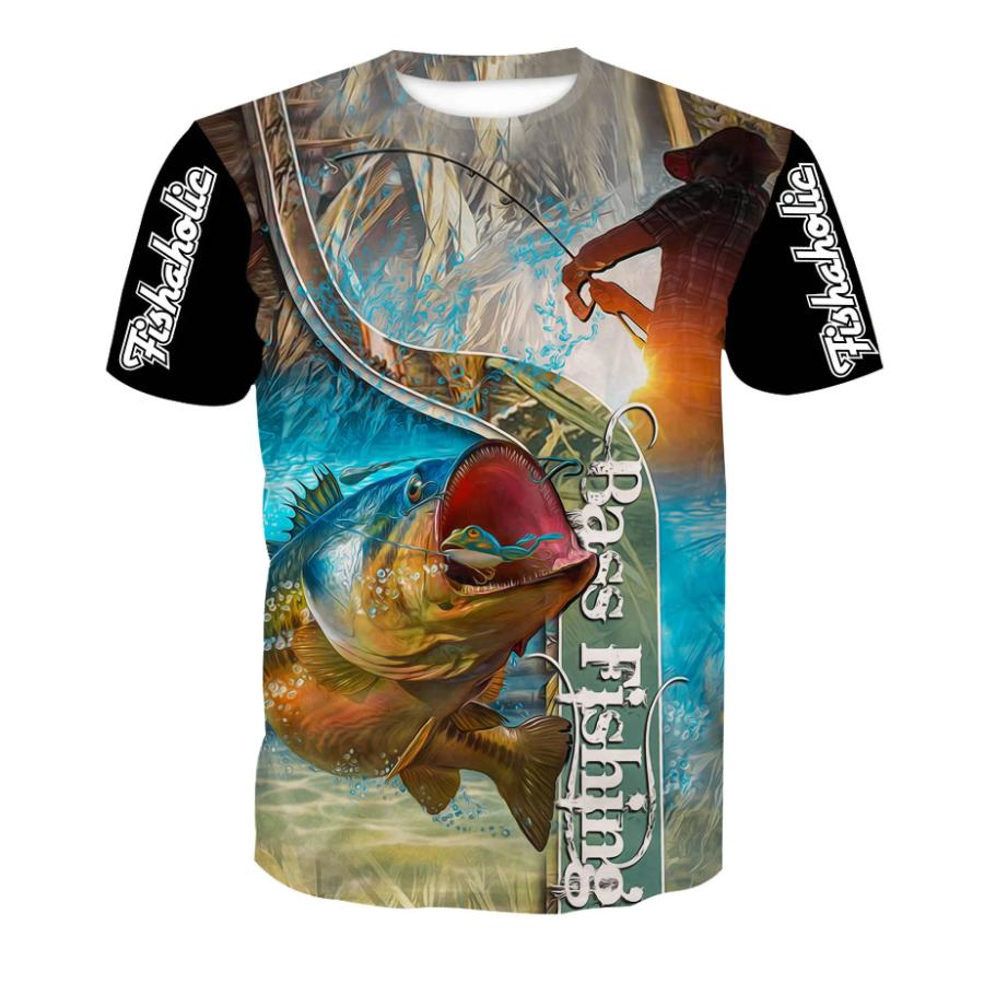 Funny Fishing T-Shirts Outdoor Hunting 3D Print Men's Women Casual Short Sleeve Oversized T Shirt Top Harajuku Tees Man Clothing