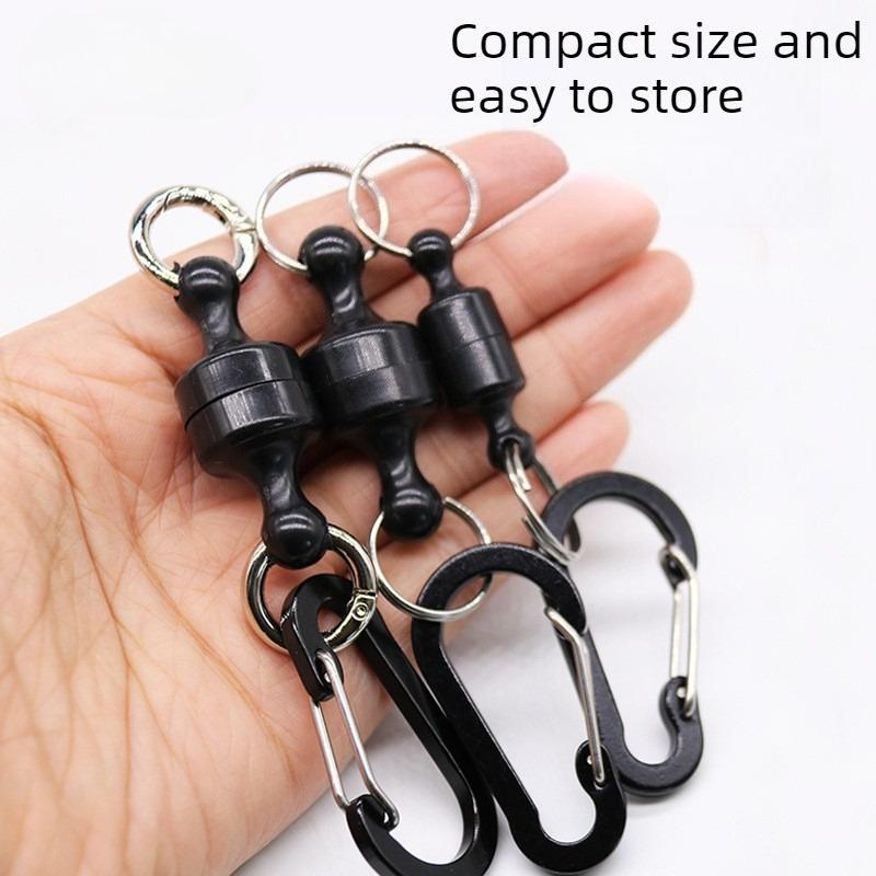 Fishing Magnetic Hanging Buckle Prevent Loss Keychain Hanging Carabiner Anti-falling Outdoor Mountaineering Anti-Drop Rope