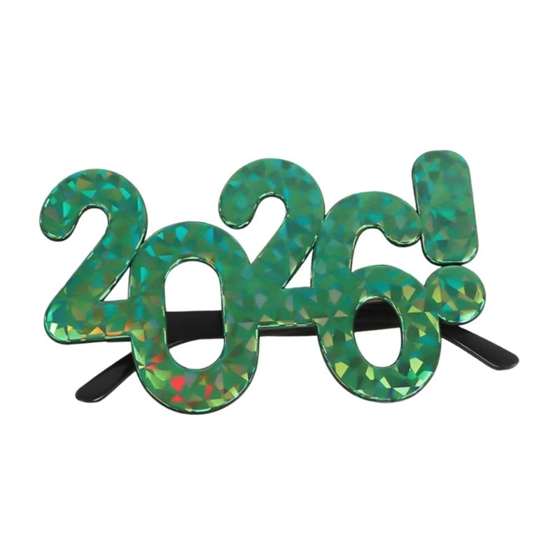 2026 Themed Celebration Glasses With Glittering Numbers Costume Accessory for Party Photos and Decorative Backdrops
