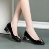 women fashion sweet comfort spring & summer slip on anti skid square heel shoes lady casual white leather shoes ab526