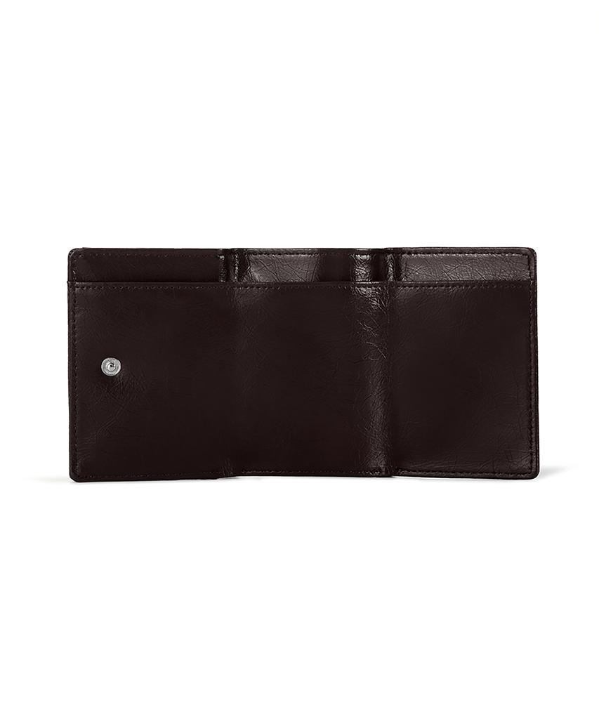 Fennec Crinkle Triangle Triple Wallet - Espresso