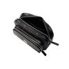 MCM Black Visetos Monogram Crossbody Camera Bag with Silver Logo Plate & Webbing Strap for Daily & Travel Use