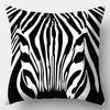 Home Decor Black  White Animal Pattern Throw Pillow Covers Pattern Cushion Cover Suitable for Sofa Bedroom Car Pillow Cover