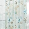 PEVA Bathroom Shower Curtains Waterproof Thickening Bath Curtain Starfish Hibiscus Pattern Bathroom Shower Accessories