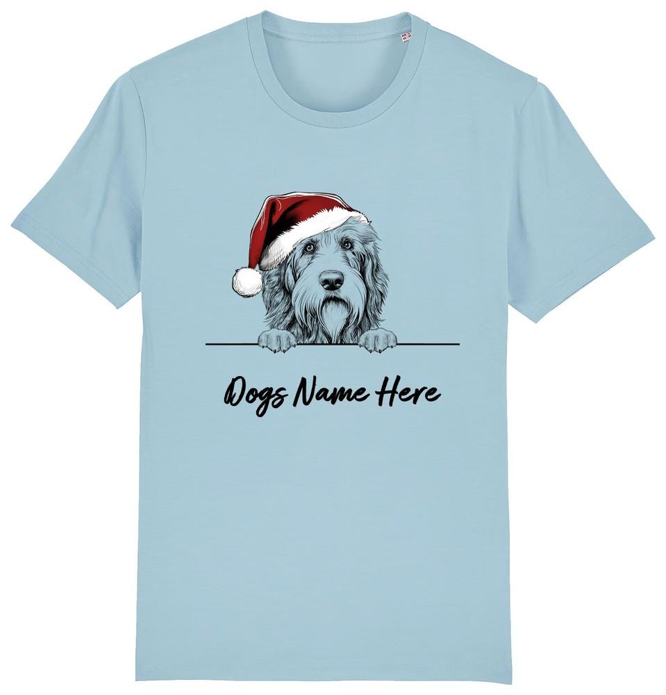 

BEARDED COLLIE Personalised Christmas Dog T-Shirt Mens Womens Kids Dogs Name S