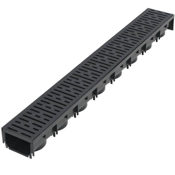 VidaXL Canaux de drainage Plastique 1 m