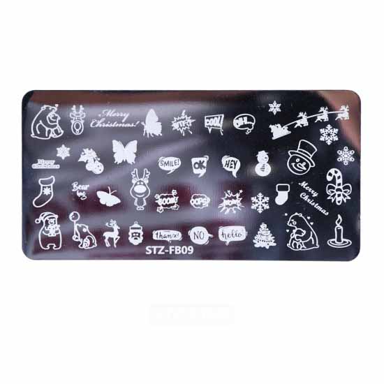 Letters Nail Stamping Plates Flower Pattern Nail Art Stamp Stencil Nail Art Tools Painting Nail