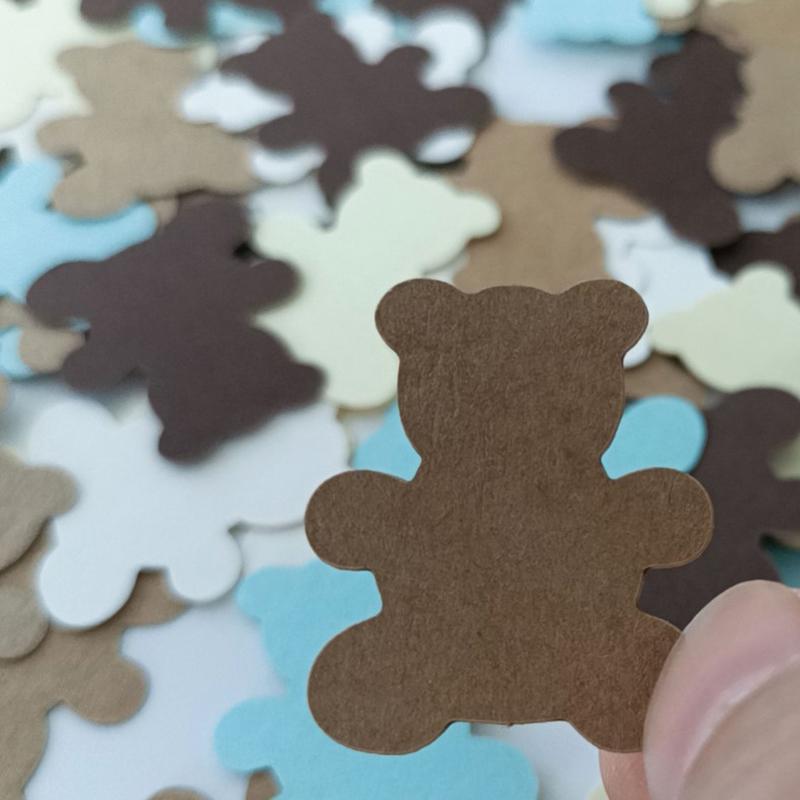 100 шт./упаковка Кремовий бурий ведмідь Baby Shower Favor Table Scatter Confetti